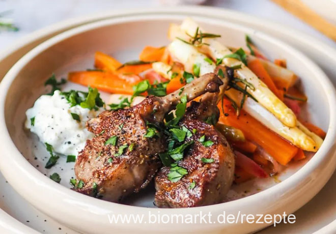 Rezepte für Bio-Gerichte oder vegane Ernährung